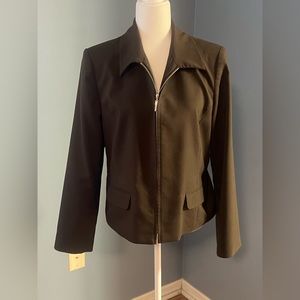 NY&CO ladies brown zip up blazer/jacket